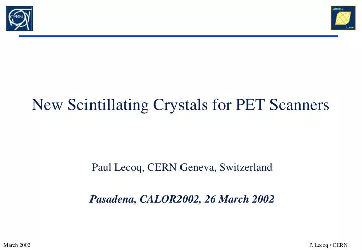 new scintillating crystals for pet scanners