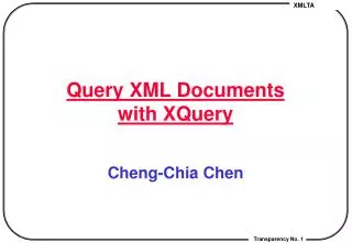 Query XML Documents with XQuery