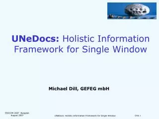 UNeDocs: Holistic Information Framework for Single Window