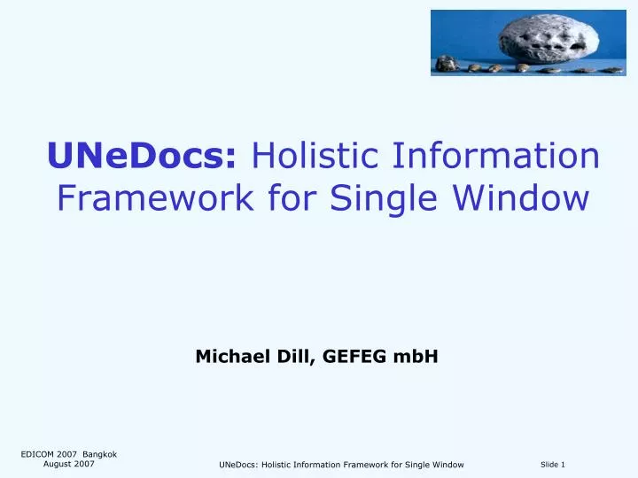 unedocs holistic information framework for single window