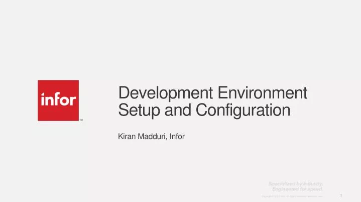 development environment setup and configuration