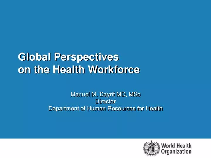 global perspectives on the health workforce