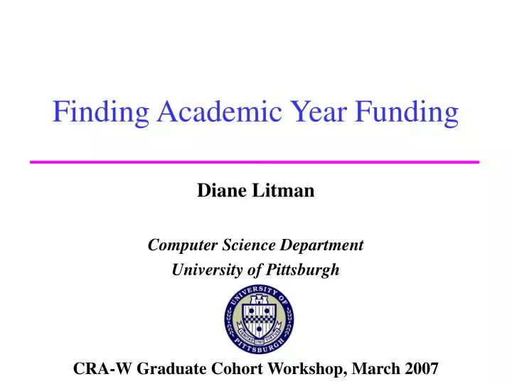 finding academic year funding