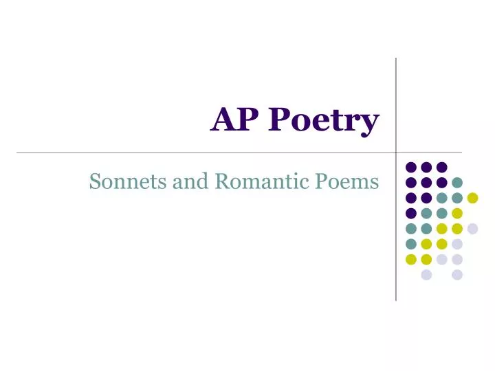 ap poetry