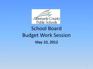 School Board Budget Work Session