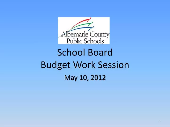 school board budget work session