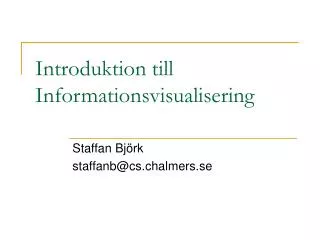 introduktion till informationsvisualisering