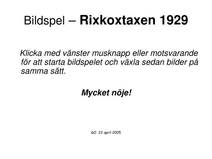 bildspel rixkoxtaxen 1929