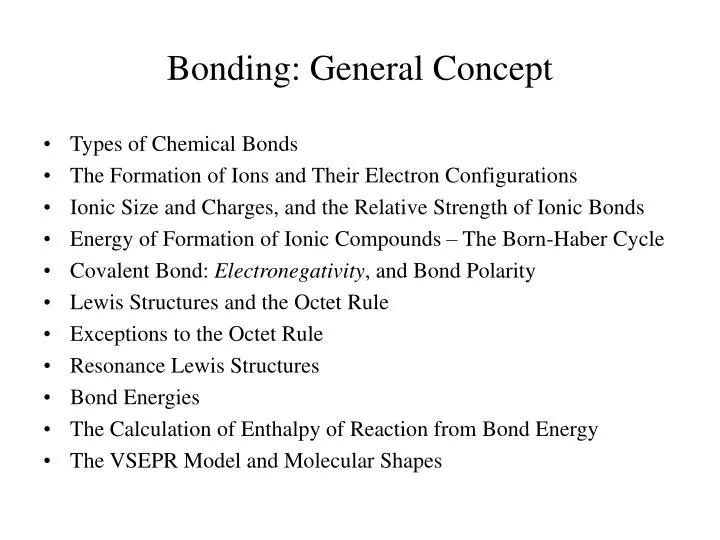 bonding general concept