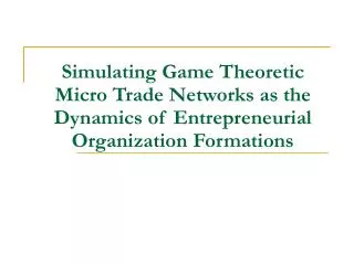 The Need for Entrepreneurial Network Analysis