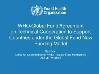 WHO/Global Fund Agreement