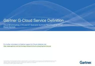 Gartner G-Cloud Service Definition