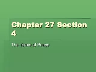 Chapter 27 Section 4