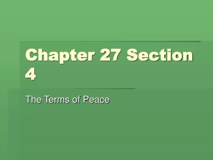 chapter 27 section 4