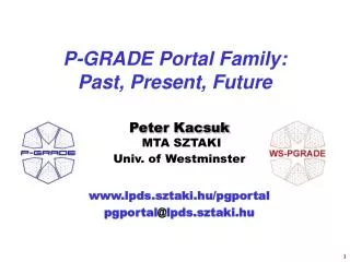 P-GRADE Portal Family: Past, Present, Future