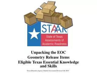 Unpacking the EOC Geometry Release Items Eligible Texas Essential Knowledge and Skills