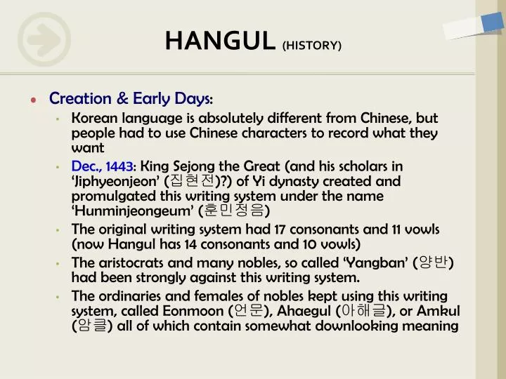 hangul history