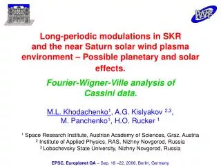 Long-periodic modulations in SKR