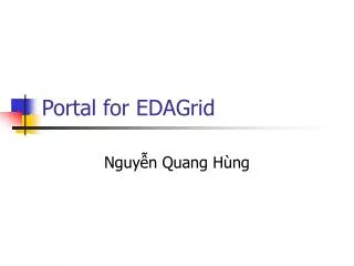 Portal for EDAGrid