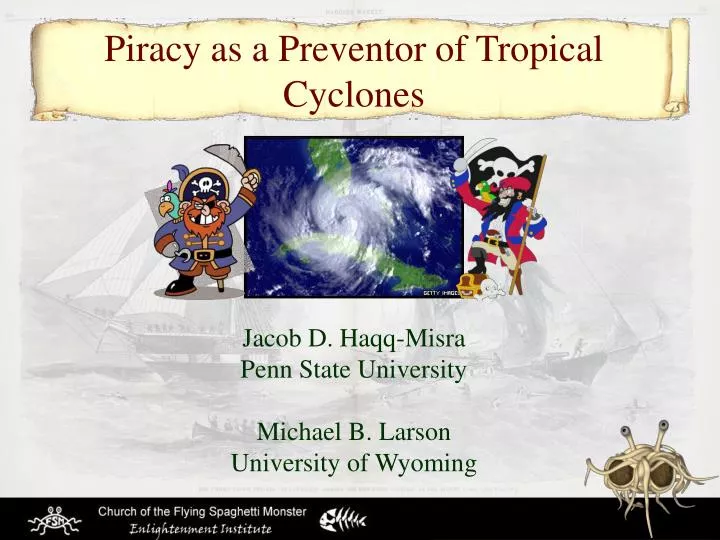 piracy as a preventor of tropical cyclones