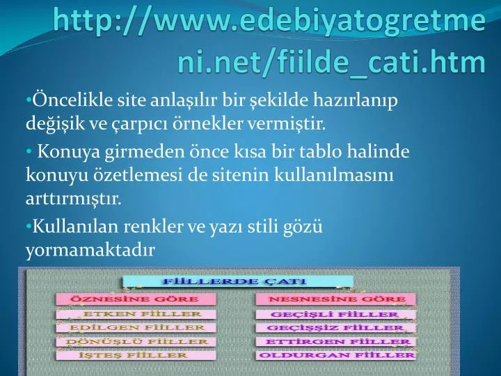 http www edebiyatogretmeni net fiilde cati htm