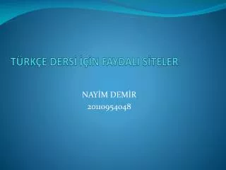 t rk e ders n faydali s teler