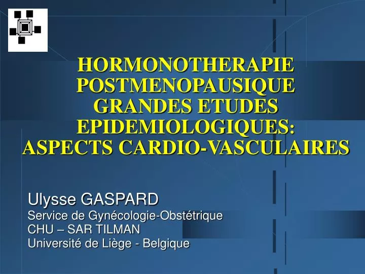 hormonotherapie postmenopausique grandes etudes epidemiologiques aspects cardio vasculaires