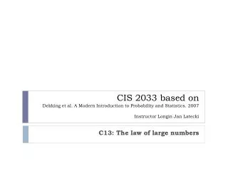 C13: The law of large numbers