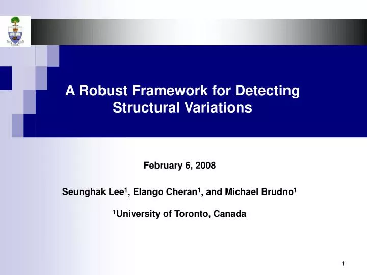 a robust framework for detecting structural variations