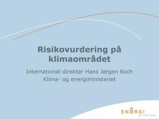 risikovurdering p klimaomr det