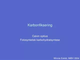 karbonfiksering