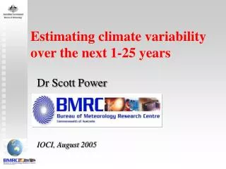 estimating climate variability over the next 1 25 years