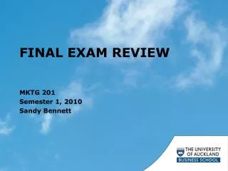 FINAL EXAM REVIEW