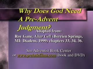 Adapted from: Roy Gane, Altar Call (Berrien Springs, MI: Diadem, 1999) chapters 33, 34, 36.
