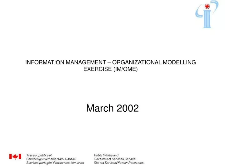 information management organizational modelling exercise im ome