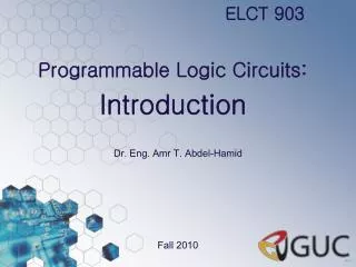 Programmable Logic Circuits: Introduction