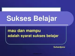sukses belajar