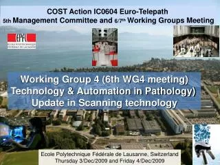 COST Action IC0604 Euro-Telepath 5th Management Committee and 6/7 th Working Groups Meeting