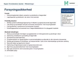 forsyningssikkerhed