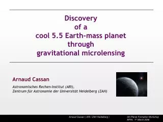 Discovery of a cool 5.5 Earth-mass planet through gravitational microlensing