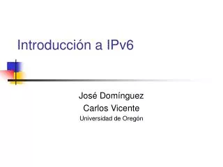 introducci n a ipv6