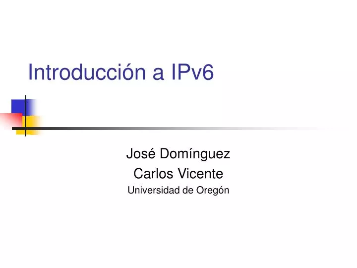 introducci n a ipv6