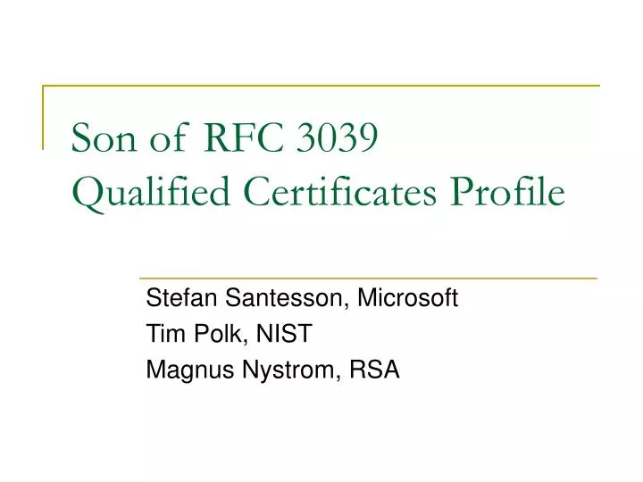 son of rfc 3039 qualified certificates profile