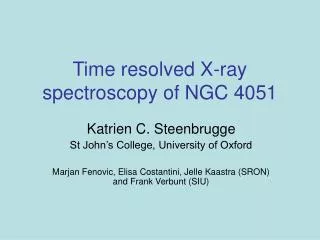 Time resolved X-ray spectroscopy of NGC 4051