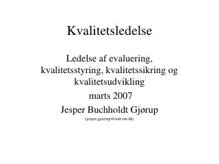 kvalitetsledelse