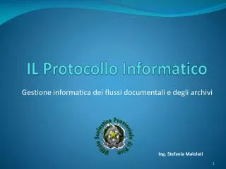 il protocollo informatico