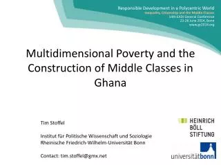 Multidimensional Poverty and the Construction of Middle Classes in Ghana