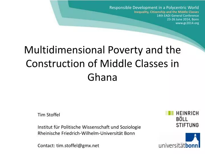 multidimensional poverty and the construction of middle classes in ghana