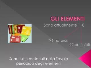 gli elementi