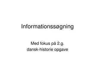 informationss gning